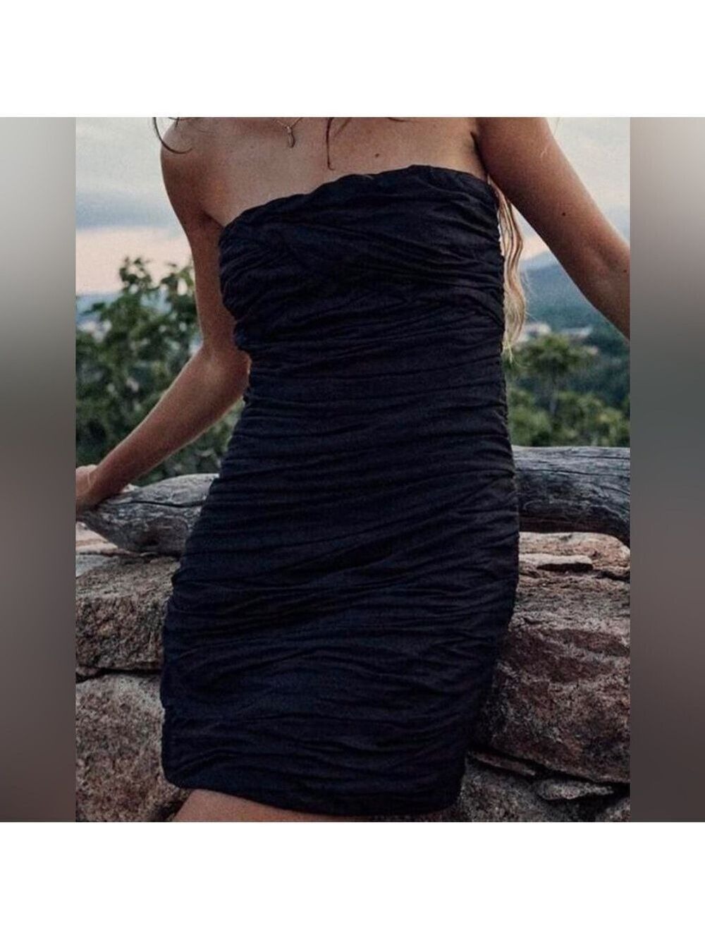 Zara Black Strapless Dress